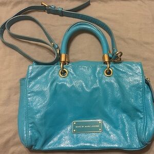 Marc by Marc Jacobs Turquoise Shoulder Bag with Gold Accents